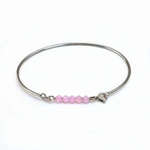 Bracelet jonc lou rose opaline 3 0 900