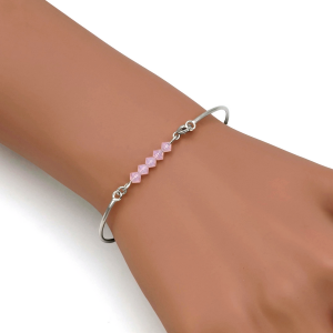 Bracelet jonc lou rose opaline 3 0 900