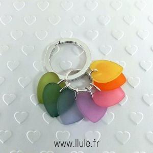 Porte cles rainbow hearts 6