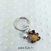 Porte cles teddy marron 5