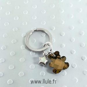 Porte cles teddy marron 5